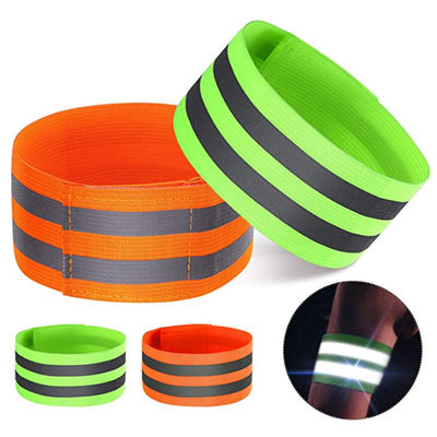 สายรัดแขนนิรภัยสะท้อนแสงสำหรับวิ่ง สีส้ม Gear Safety Reflector Tape Straps Arm Wrist