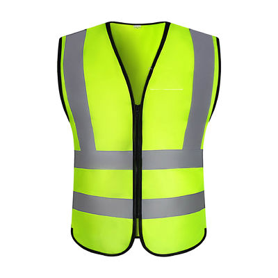 เสื้อชูชีพสตรีสีชมพูเหลือง Hi Vis สีส้ม 5xl ชุดทำงานเพื่อความปลอดภัยบนท้องถนน