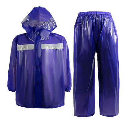 เสื้อกันฝนแบบสะท้อนแสงแบบกำหนดเองของผู้หญิงสีทึบเรืองแสง Hi Vis Rain Gear