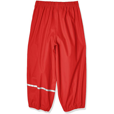 กางเกงกันฝนสะท้อนแสงสะท้อนแสง Class 3 Hi Vis Kids Polyester Fiber Boys Girls Play