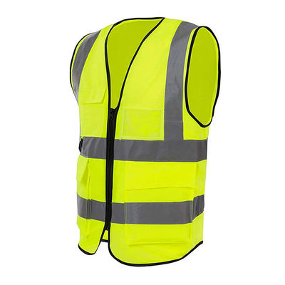 High Vis Running Gilet Bibs Straps Garden Building Construction เสื้อกั๊กสะท้อนแสงสำหรับผู้ชาย