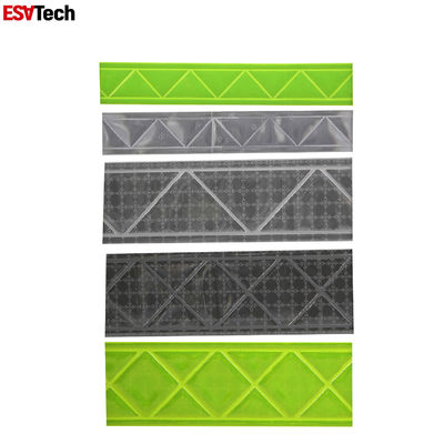 เทปสะท้อนแสง PVC แบบแท่งปริซึมความถี่สูงสำหรับเย็บเสื้อผ้า