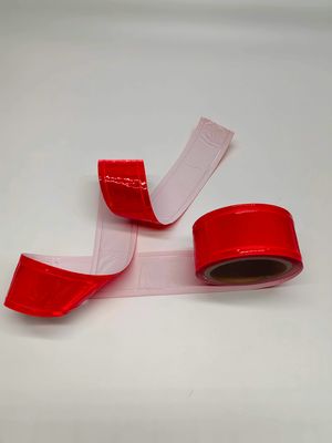 เทปสะท้อนแสง PVC แบบกำหนดเองที่มองเห็นได้สูงสำหรับป้ายจราจร Crystal Heat Press